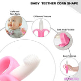 BPA Free Silicone Teething Toy for Baby (Banana Pink)